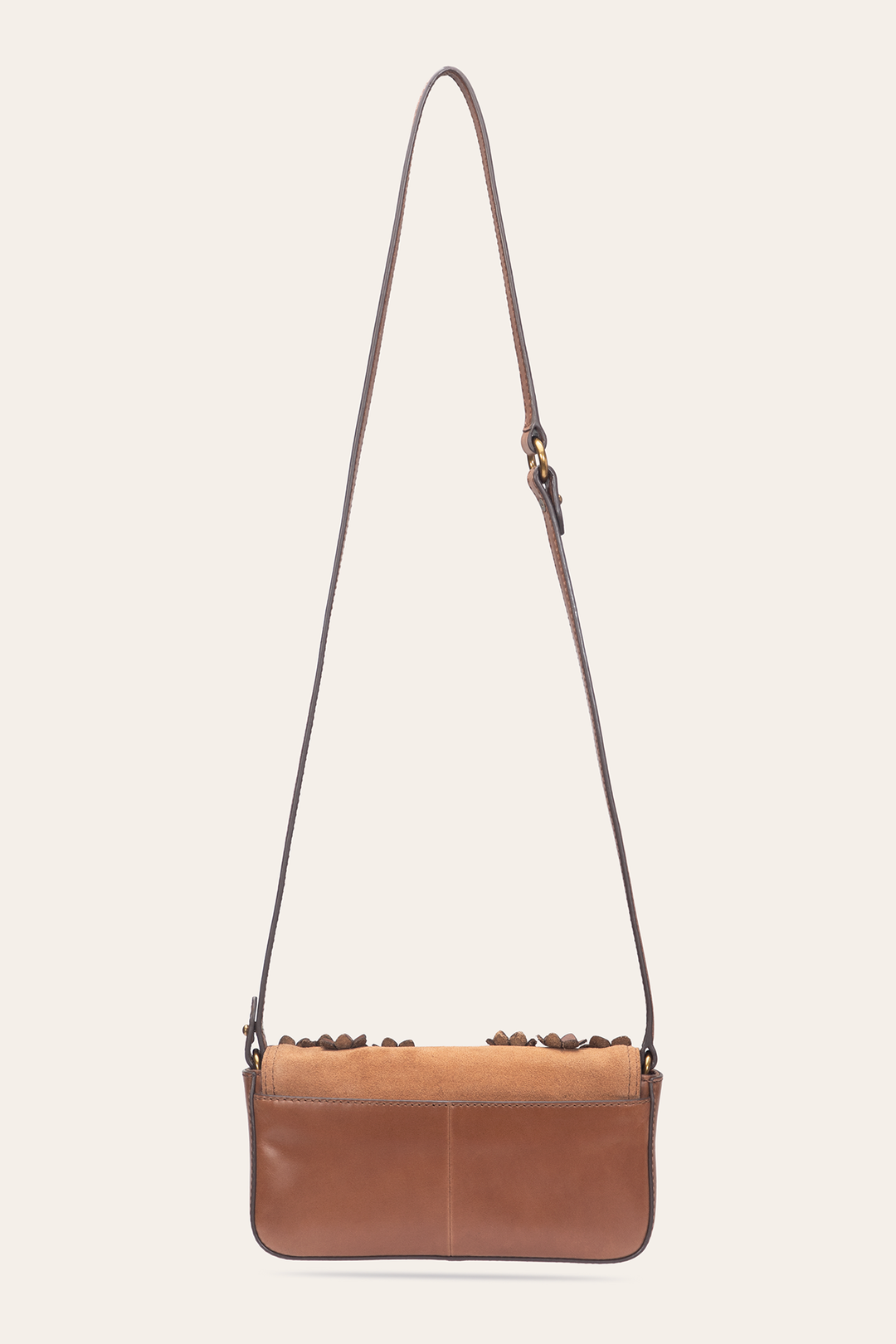 Frye Cognac Melissa Floral Convertible Mini Flap / Cognac