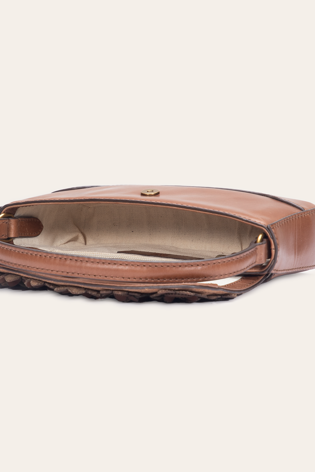 Frye Cognac Melissa Floral Convertible Mini Flap / Cognac