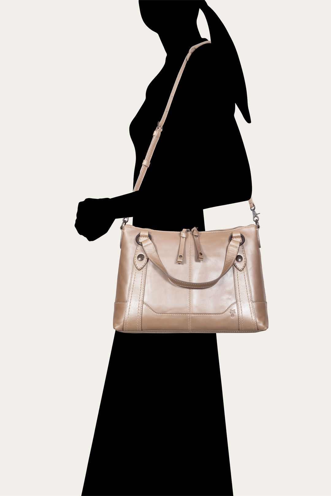 Frye Light Bronze Melissa Medium Satchel / Light Bronze
