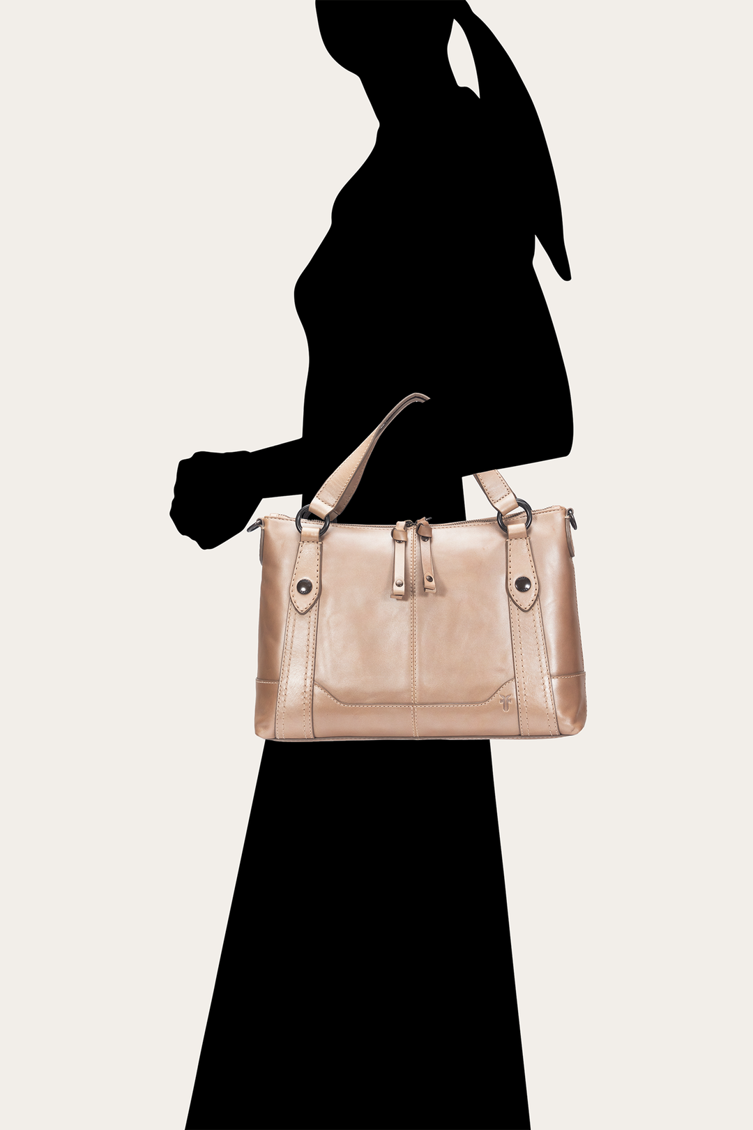 Frye Light Bronze Melissa Medium Satchel / Light Bronze