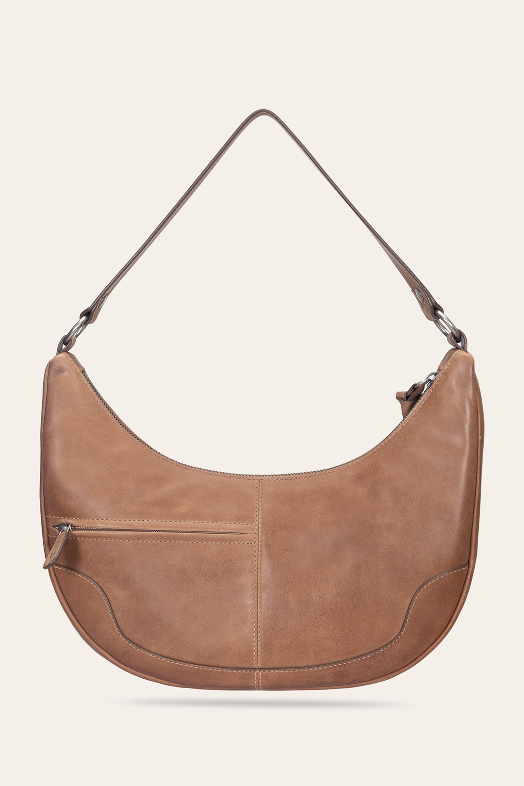 Frye Melissa Beige Crescent Hobo / Beige