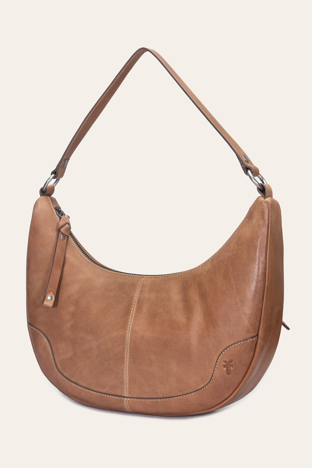 Frye Melissa Beige Crescent Hobo / Beige