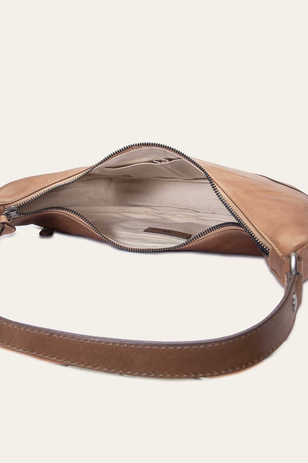 Frye Melissa Beige Crescent Hobo / Beige