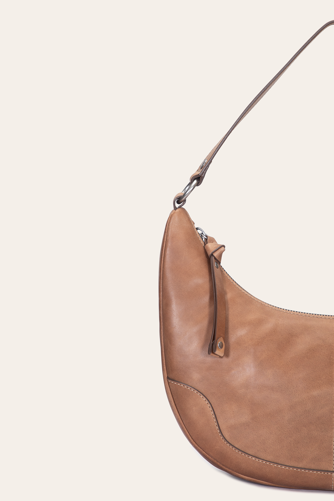 Frye Melissa Beige Crescent Hobo / Beige