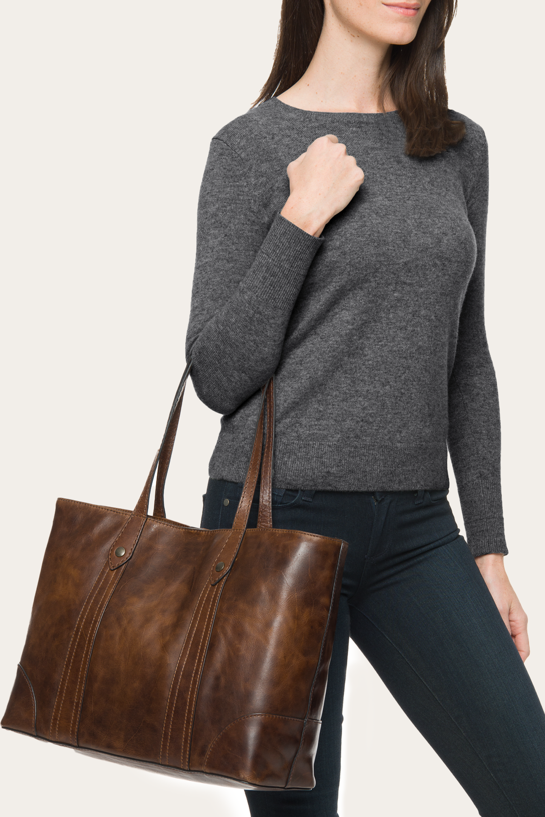 Frye Melissa Dark Brown Shopper / Dark Brown