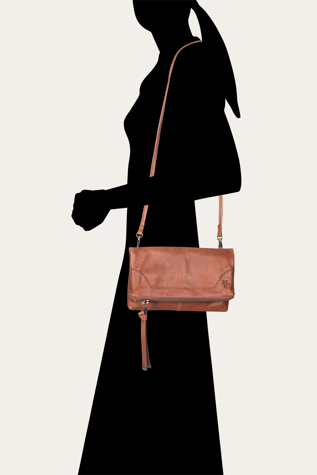Frye Melissa Cognac Crossbody Clutch / Cognac