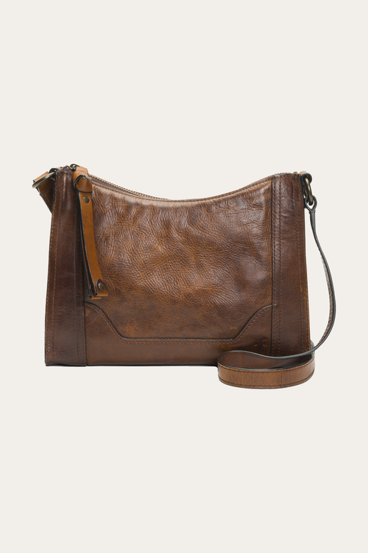 Frye Melissa Zip Crossbody in Dark Brown / Dark Brown
