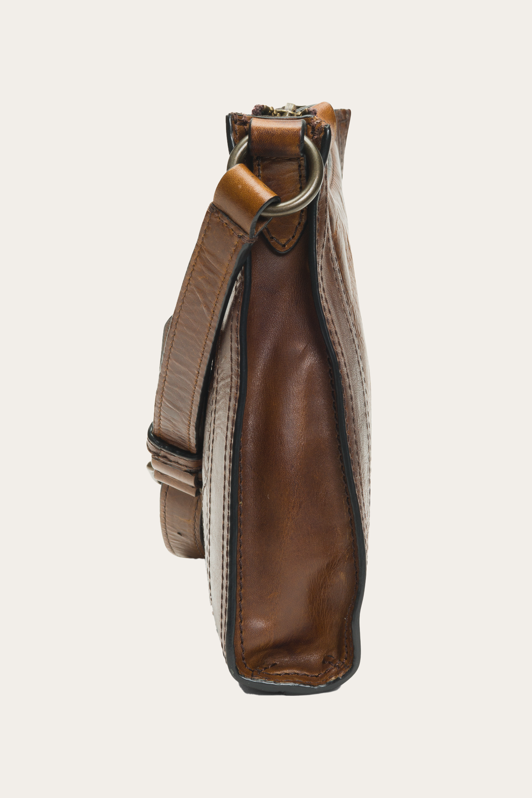 Frye Melissa Zip Crossbody in Dark Brown / Dark Brown