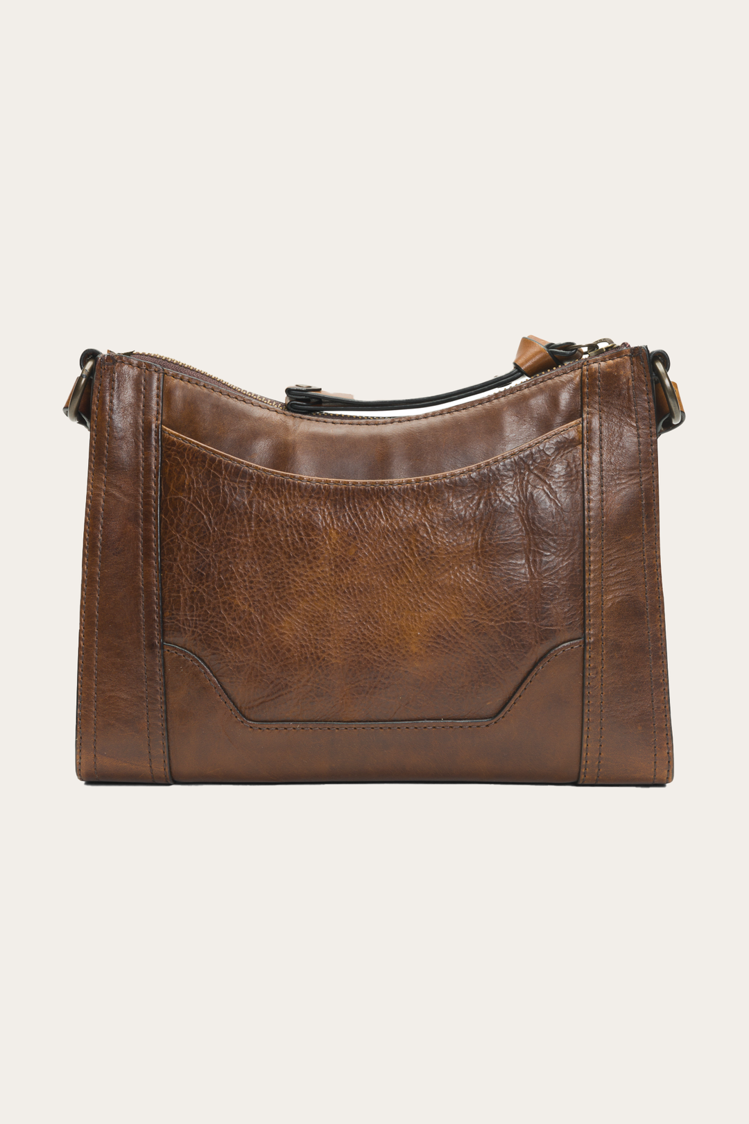 Frye Melissa Zip Crossbody in Dark Brown / Dark Brown