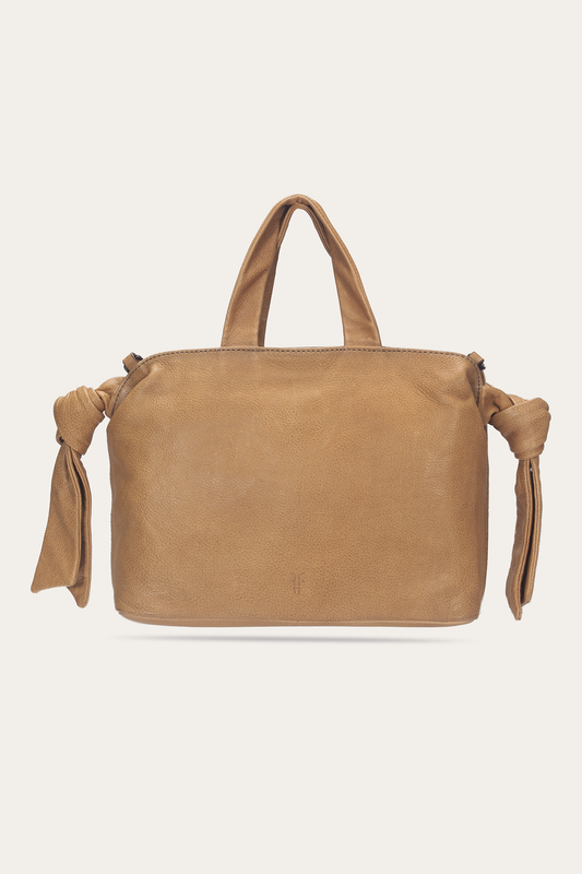 Frye Beige Nora Knotted Satchel / Beige