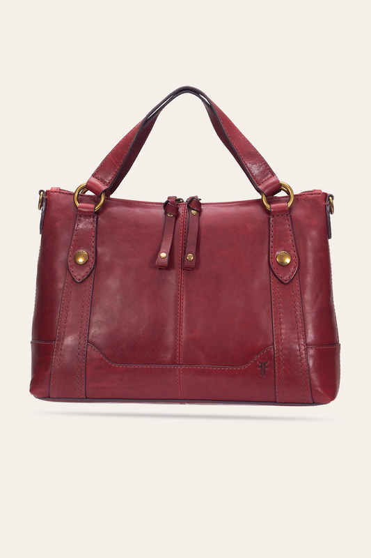 Frye Berry Lacquer Melissa Medium Satchel / Berry Lacquer