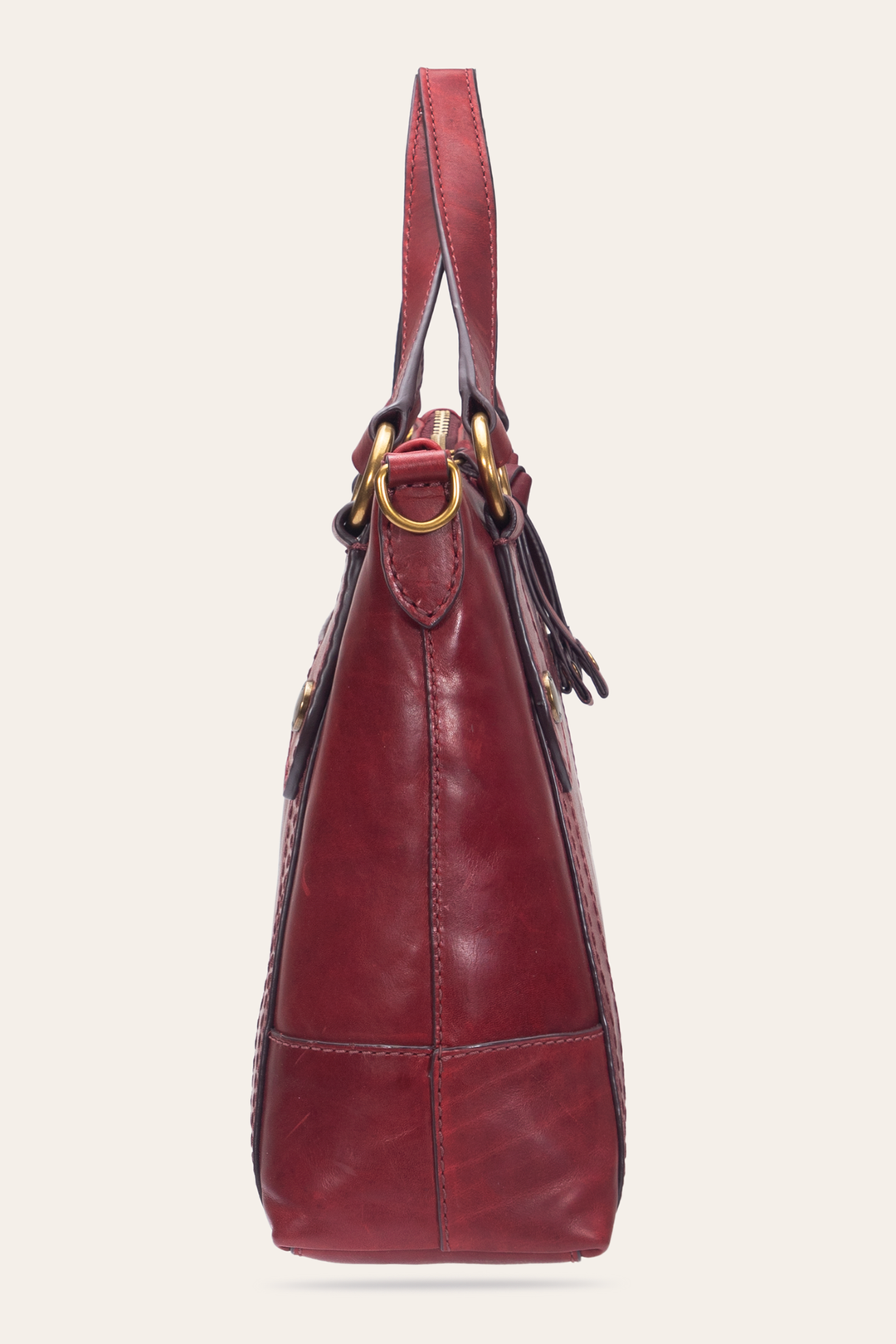 Frye Berry Lacquer Melissa Medium Satchel / Berry Lacquer