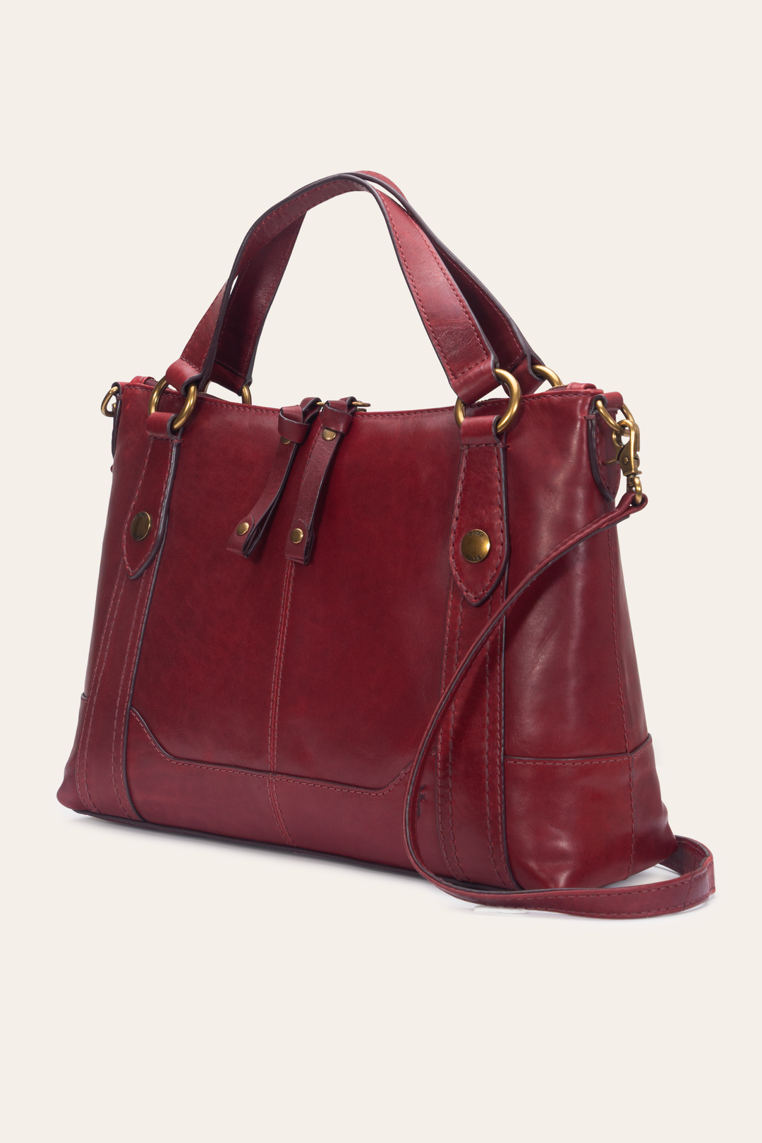 Frye Berry Lacquer Melissa Medium Satchel / Berry Lacquer