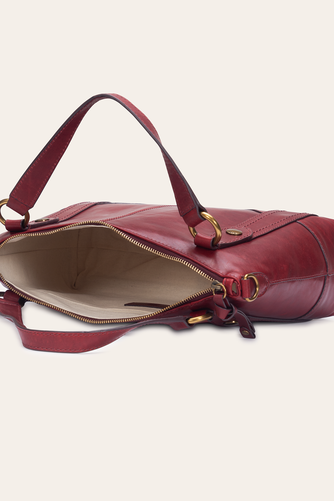 Frye Berry Lacquer Melissa Medium Satchel / Berry Lacquer