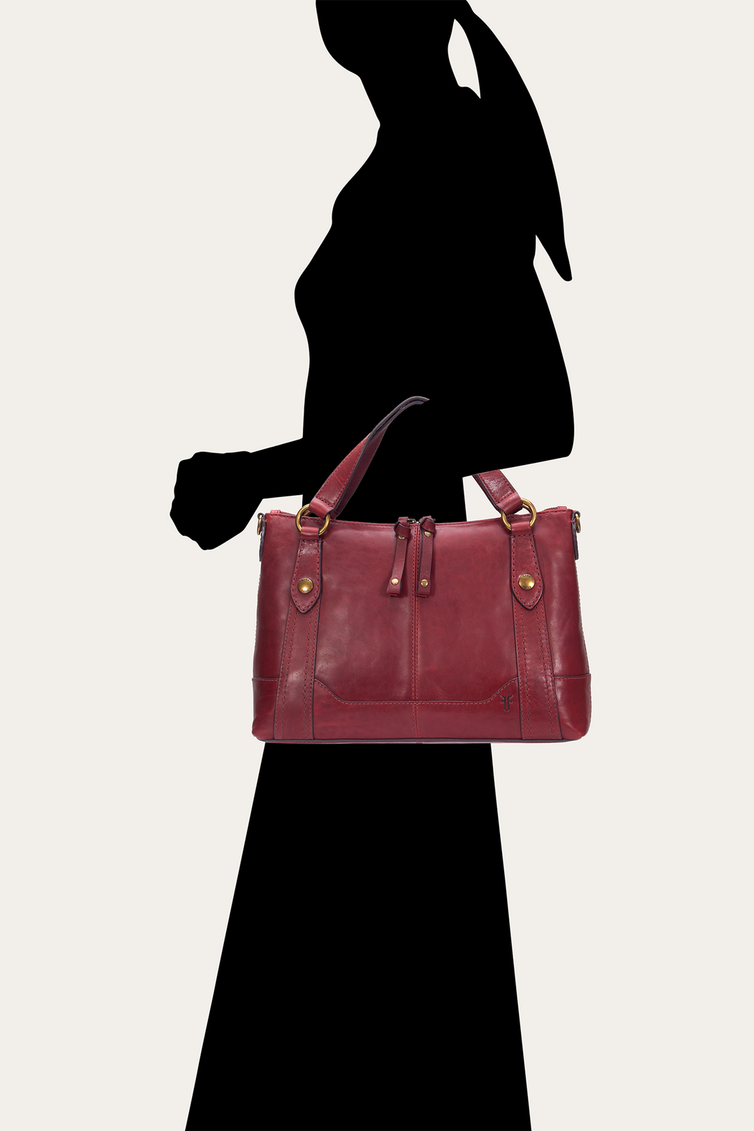 Frye Berry Lacquer Melissa Medium Satchel / Berry Lacquer