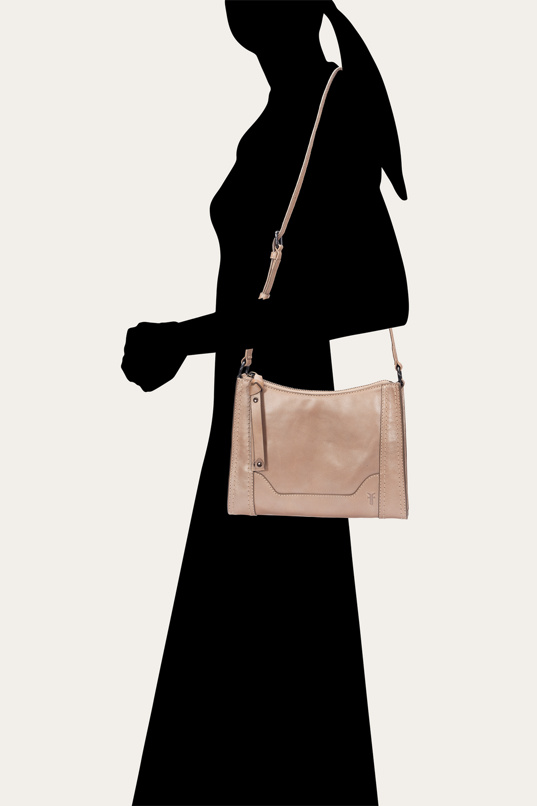 Frye Light Bronze Melissa Zip Crossbody / Light Bronze