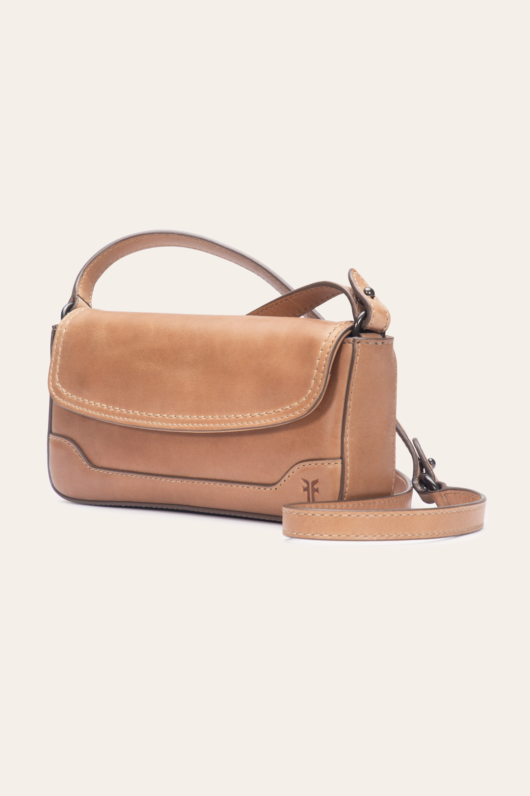 Frye Beige Melissa Convertible Mini Flap / Beige