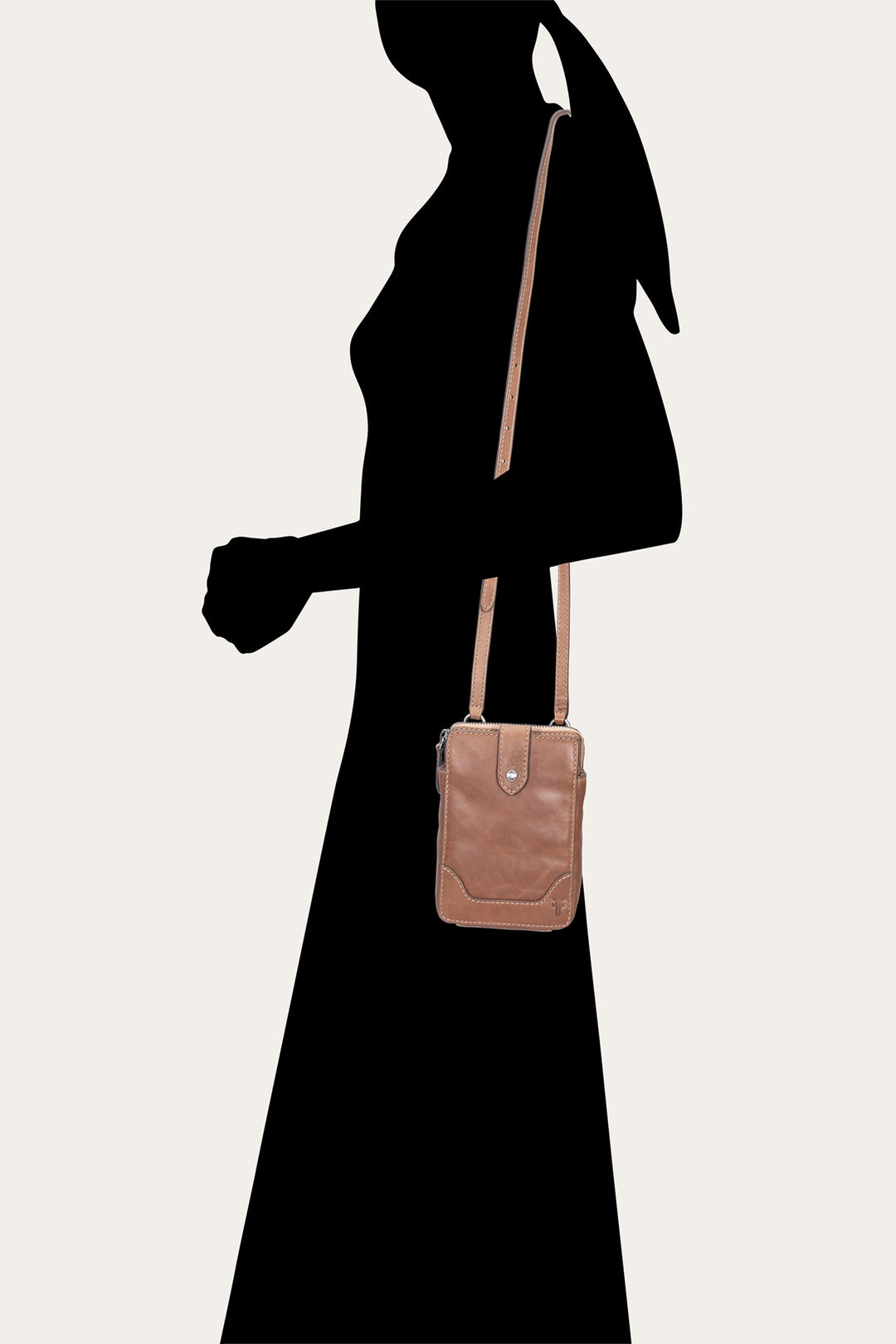 Frye Melissa Beige Phone Crossbody / Beige
