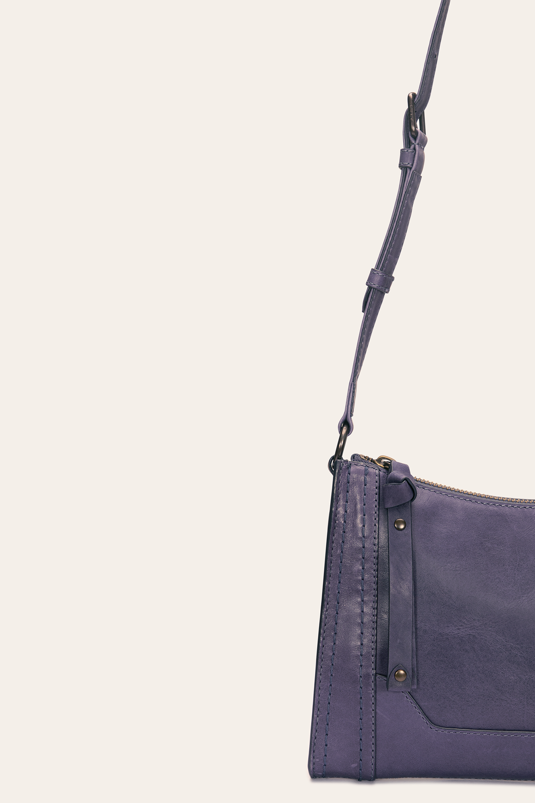 Frye Melissa Eggplant Zip Crossbody / Eggplant