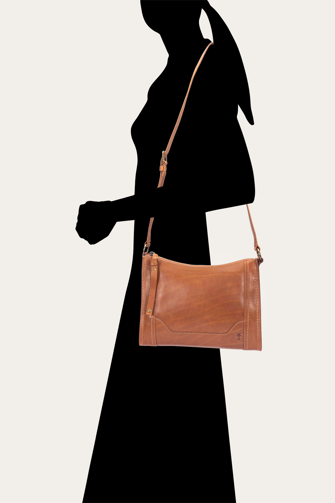 Frye Melissa Zip Crossbody in Burnt Terracotta / Burnt Terracotta