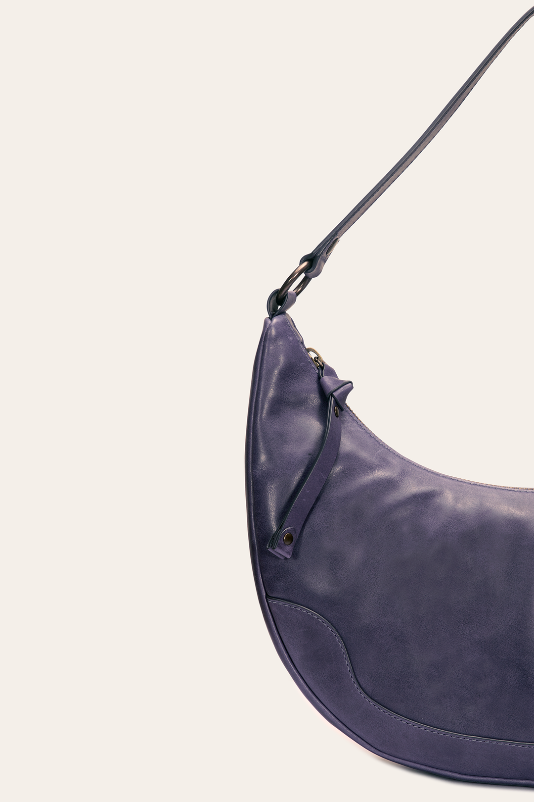 Frye Melissa Crescent Hobo in Eggplant / Eggplant