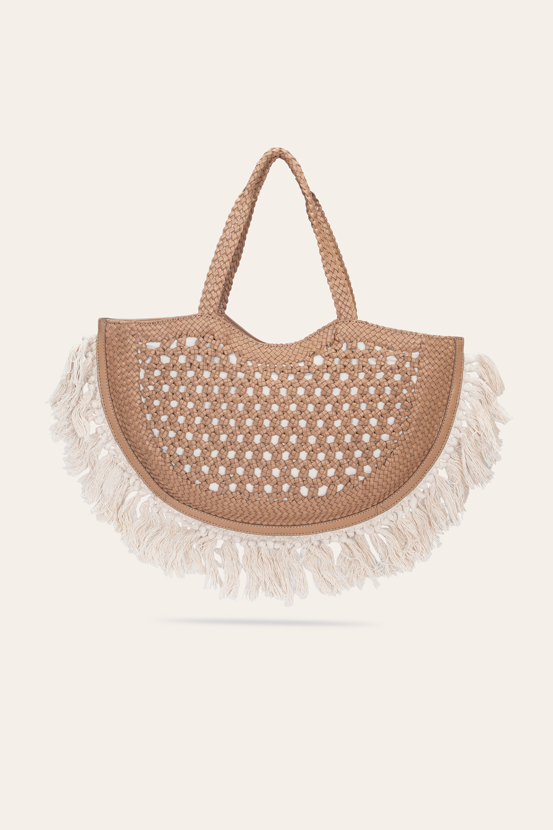 Frye Women's Ella Tassel Tote Bag in Beige / Beige