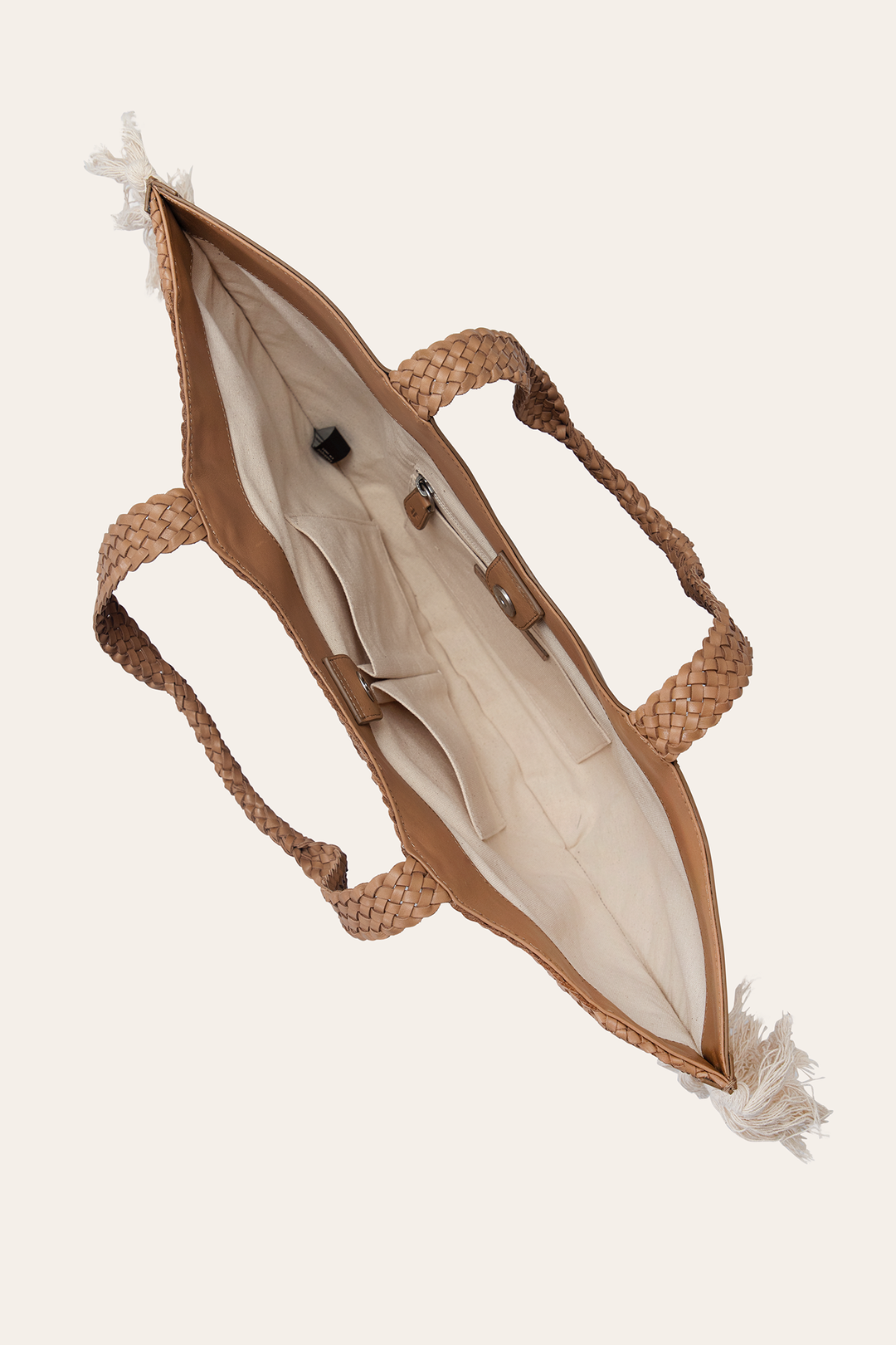 Frye Women's Ella Tassel Tote Bag in Beige / Beige