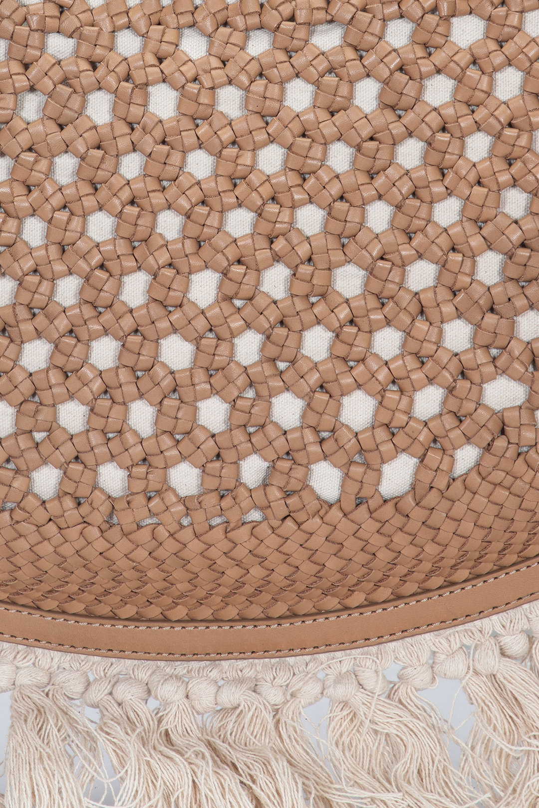 Frye Women's Ella Tassel Tote Bag in Beige / Beige