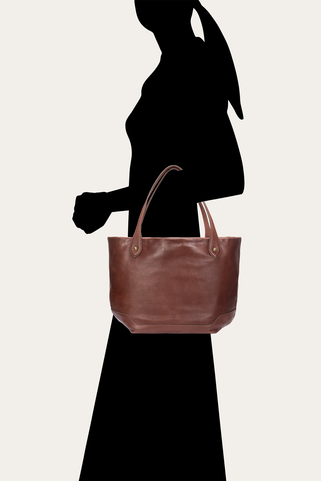 Frye Kenzie Unlined Cognac Tote / Cognac