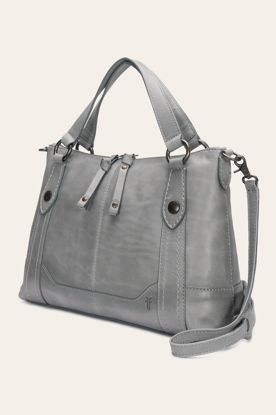 Frye Melissa Medium Satchel in Shadow / Shadow