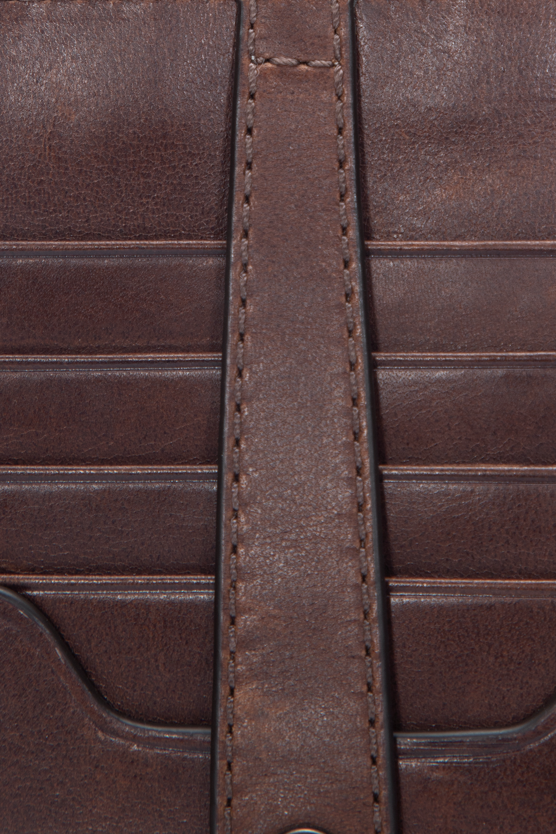 Frye Melissa Dark Brown Snap Card Wallet / Dark Brown