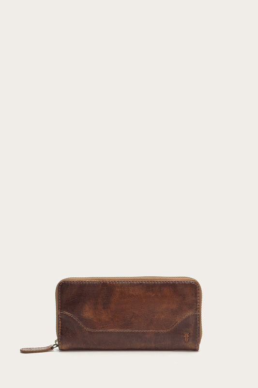 Frye Melissa Cognac Zip Wallet / Cognac