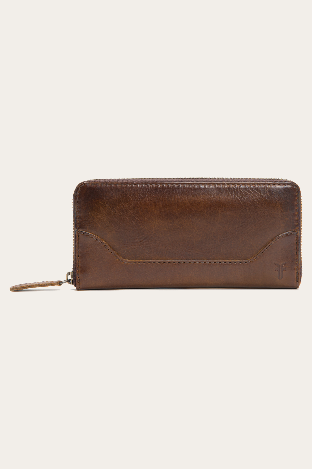 Frye Melissa Dark Brown Zip Wallet / Dark Brown