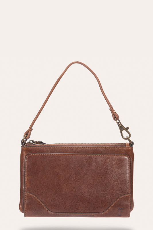 Frye Melissa Convertible Wristlet Wallet in Cognac / Cognac