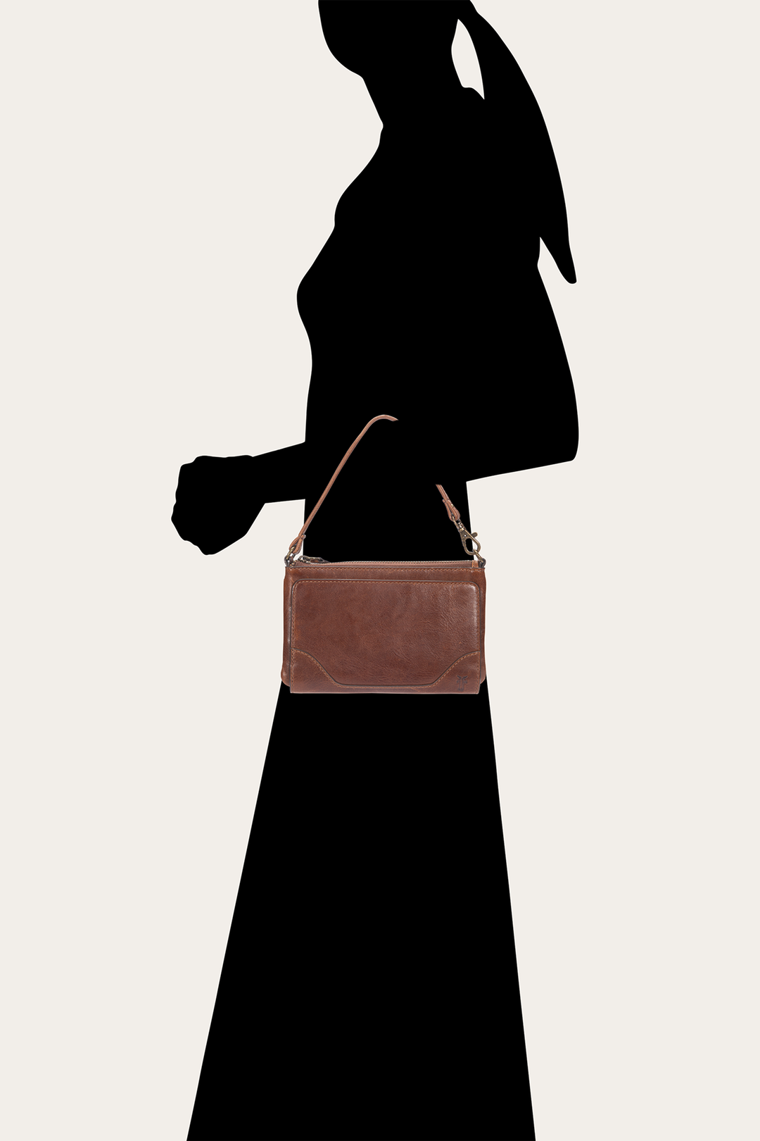 Frye Melissa Convertible Wristlet Wallet in Cognac / Cognac