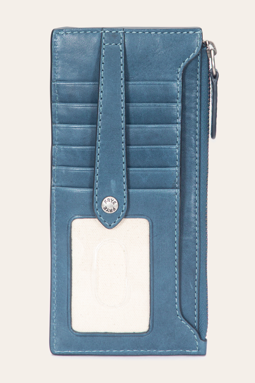 Frye Melissa Steel Snap Card Wallet / Steel