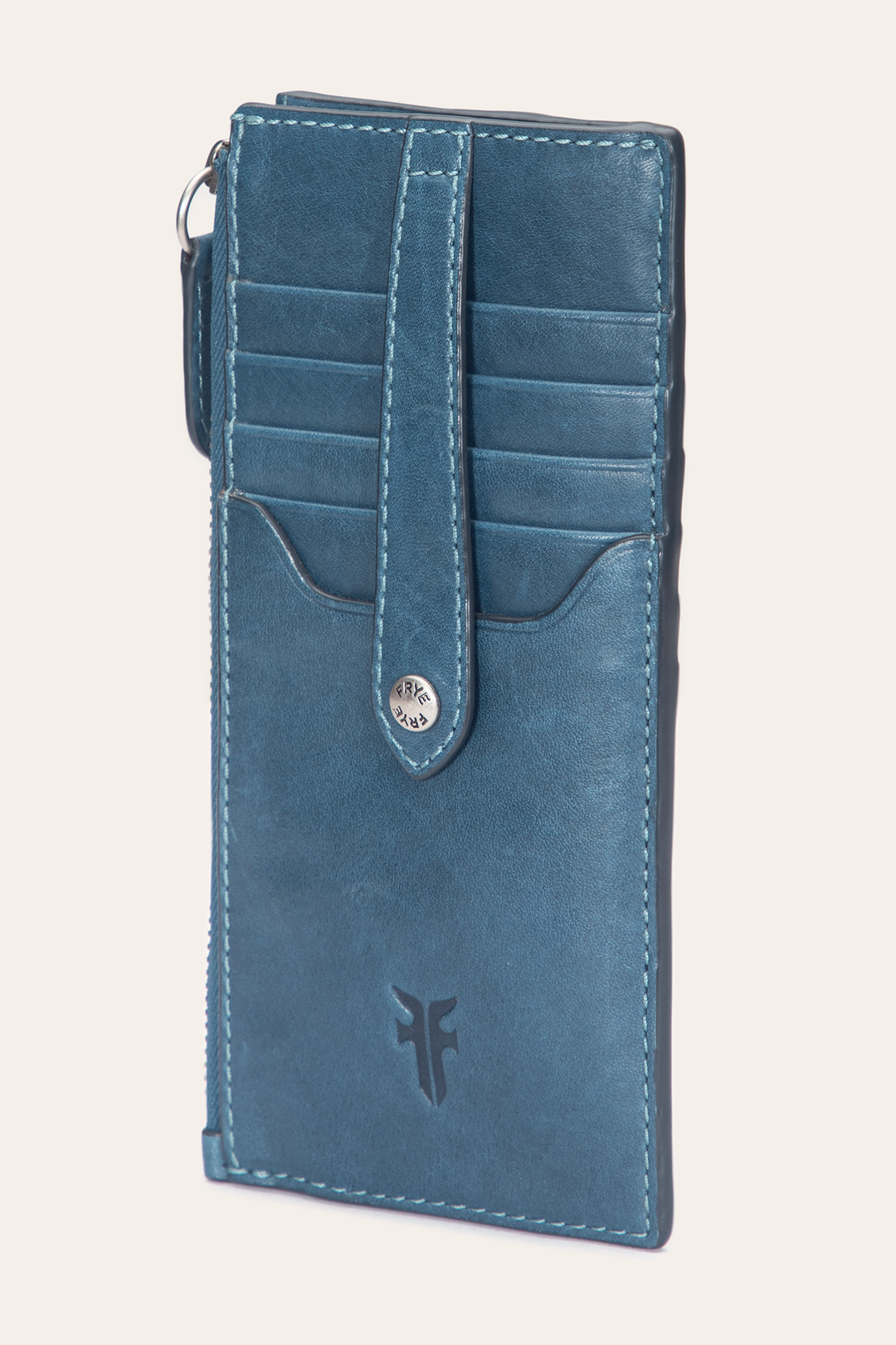 Frye Melissa Steel Snap Card Wallet / Steel