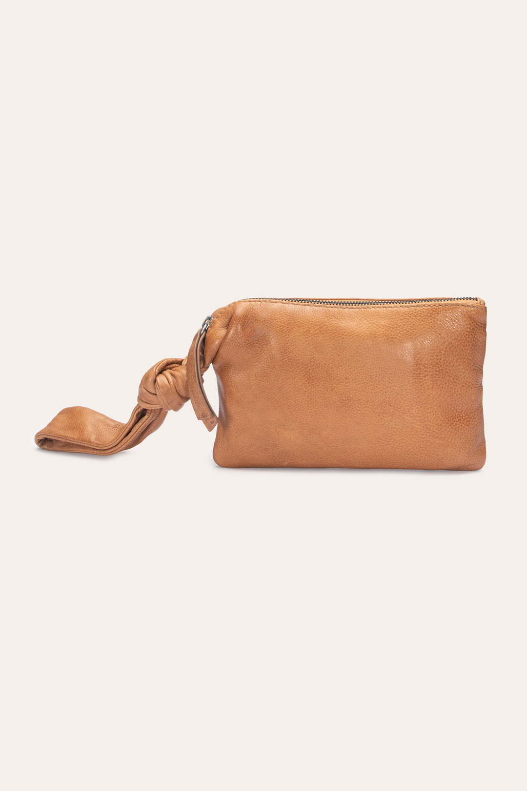 Frye Nora Beige Knotted Wristlet / Beige