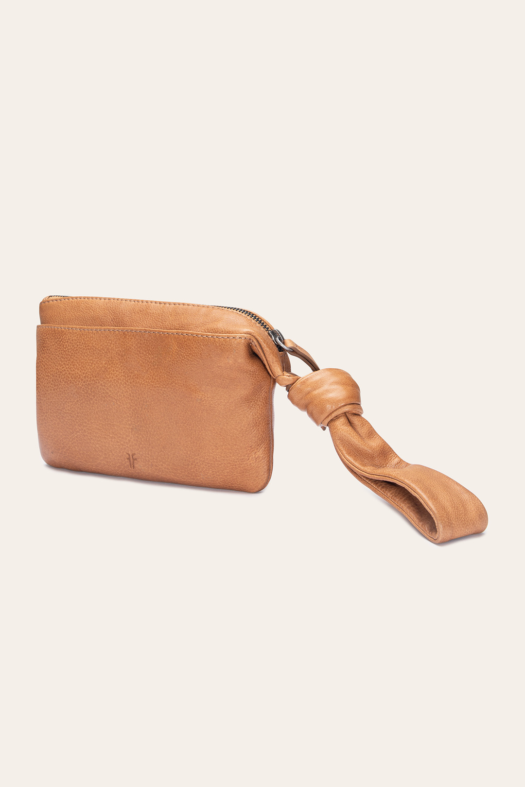 Frye Nora Beige Knotted Wristlet / Beige