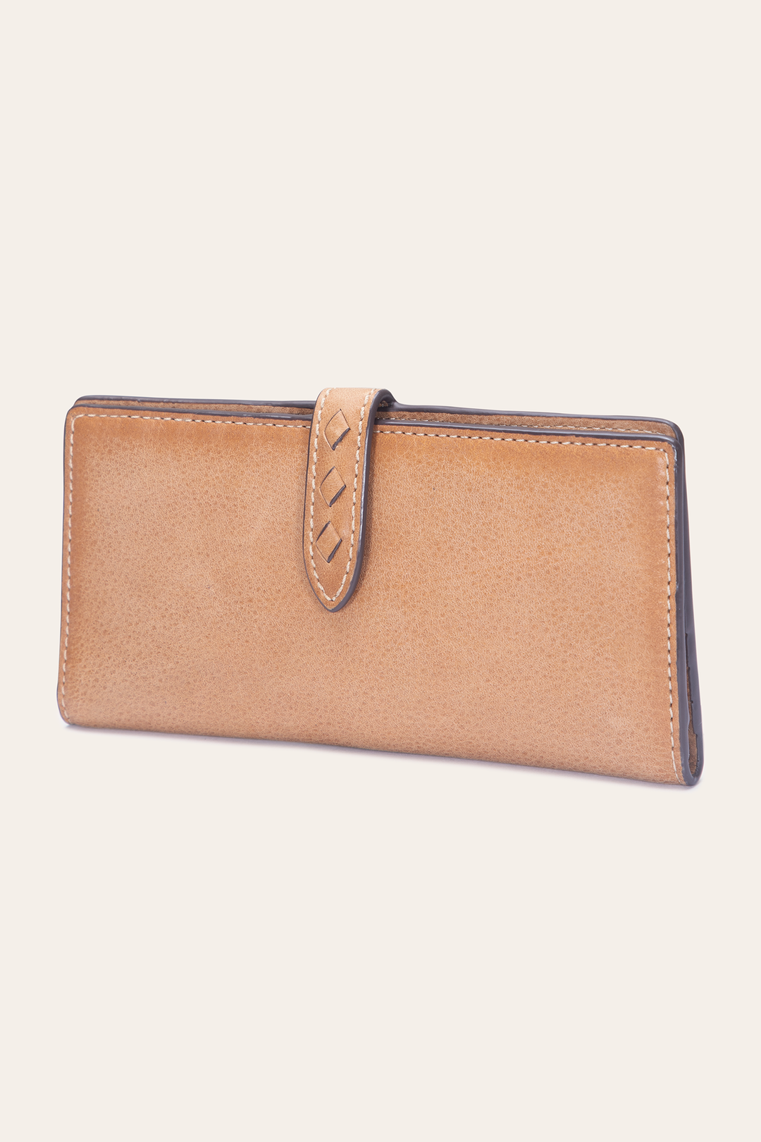 Frye Reed Slim Wallet in Tan / Tan