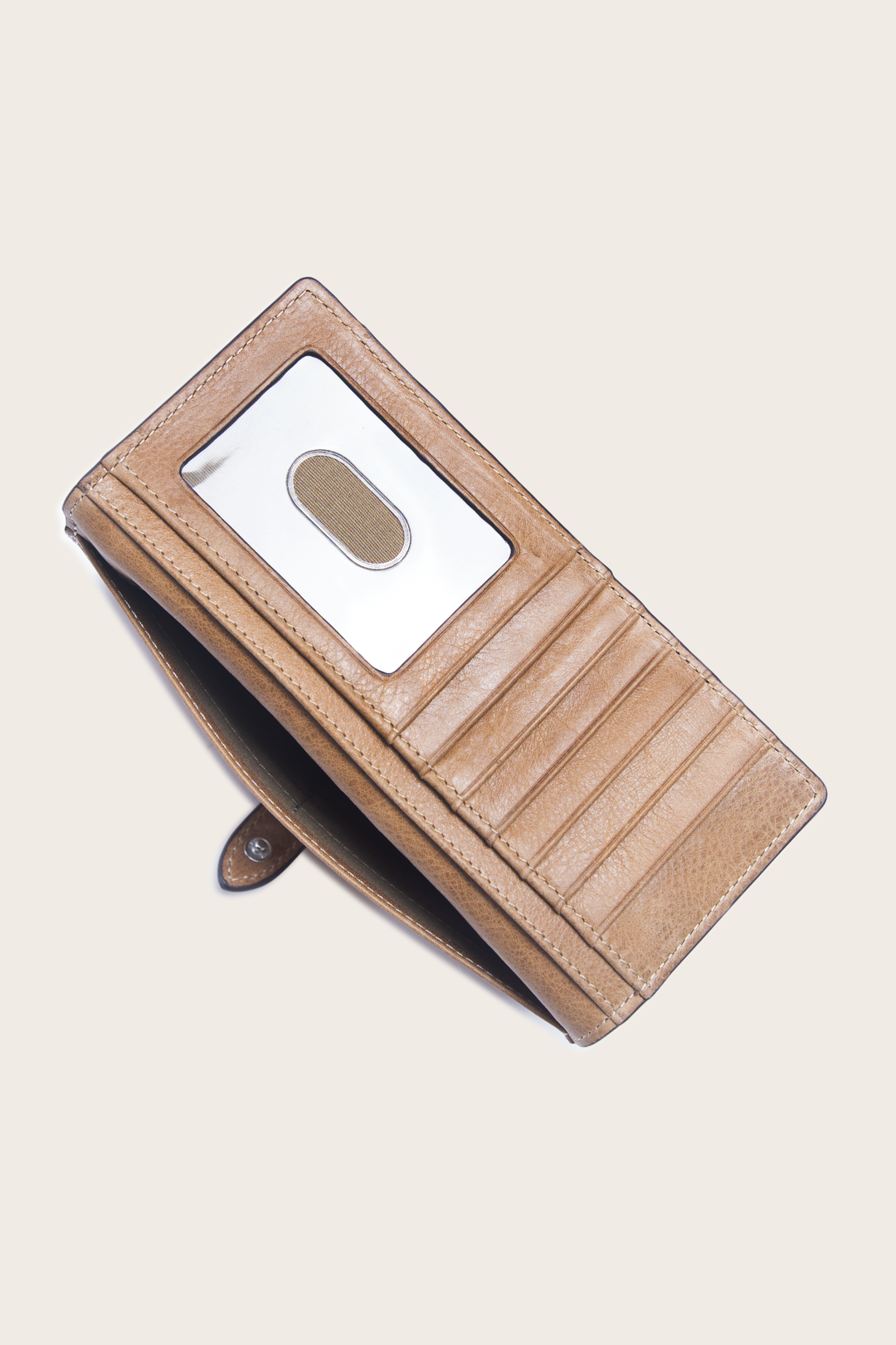 Frye Reed Slim Wallet in Tan / Tan
