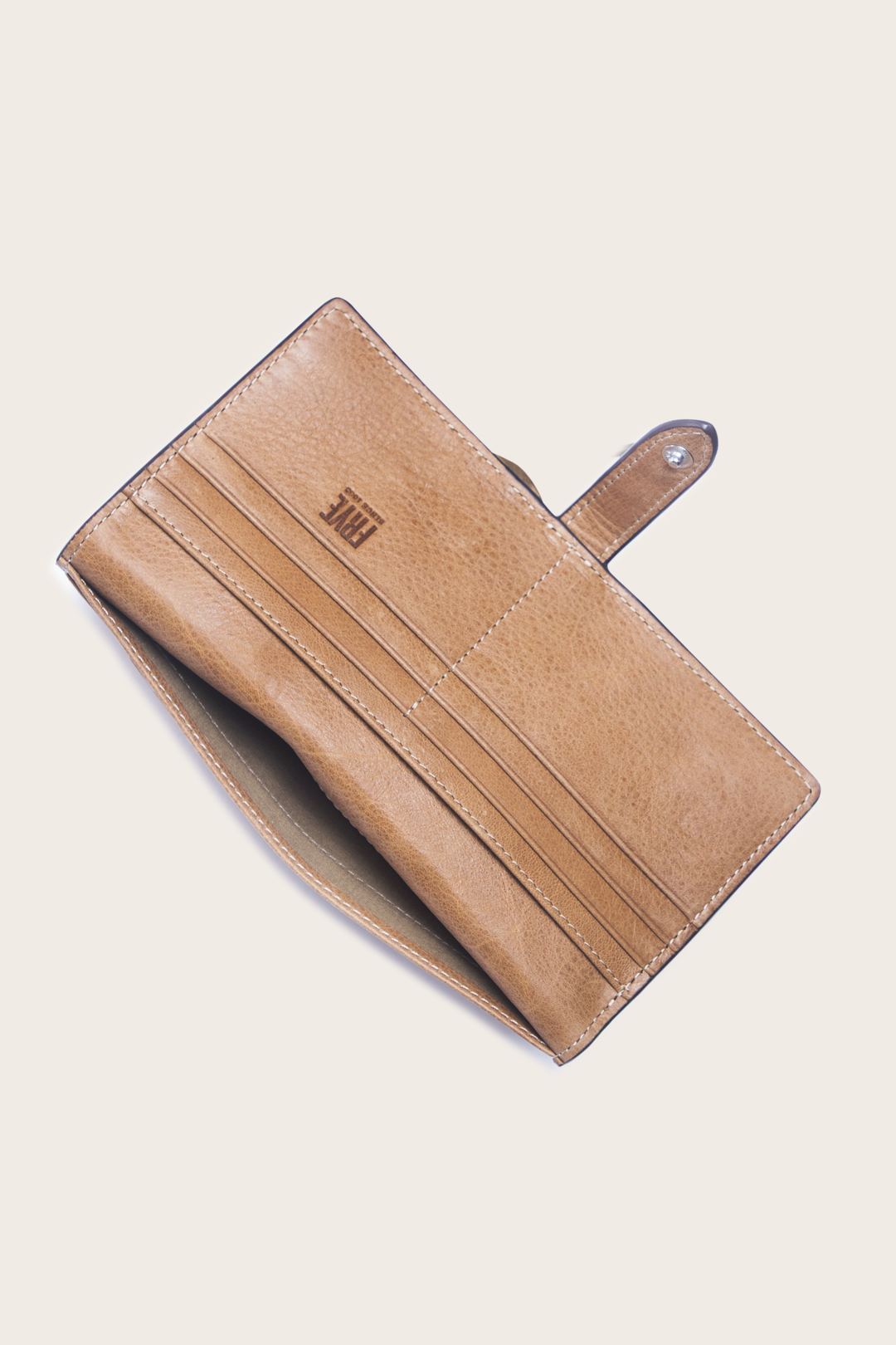 Frye Reed Slim Wallet in Tan / Tan