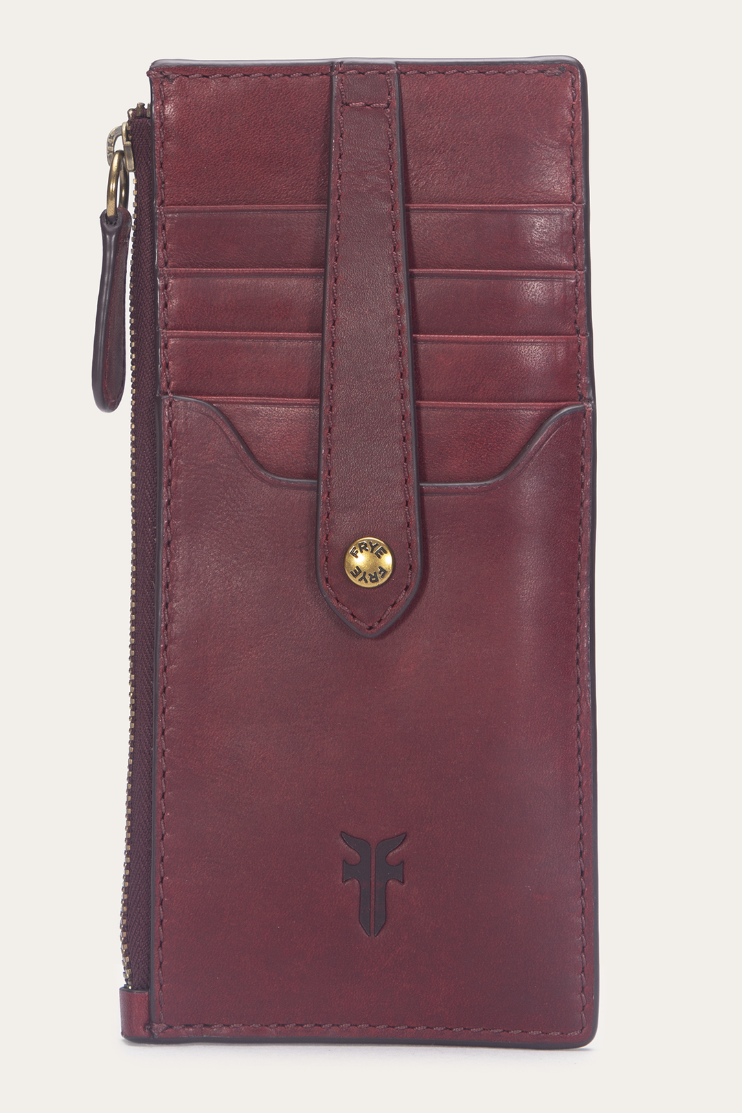 Frye Berry Lacquer Melissa Snap Card Wallet / Berry Lacquer