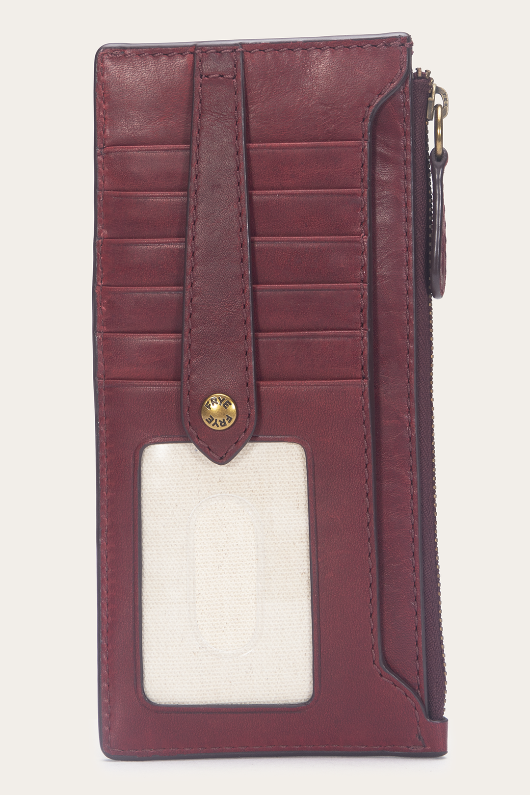 Frye Berry Lacquer Melissa Snap Card Wallet / Berry Lacquer