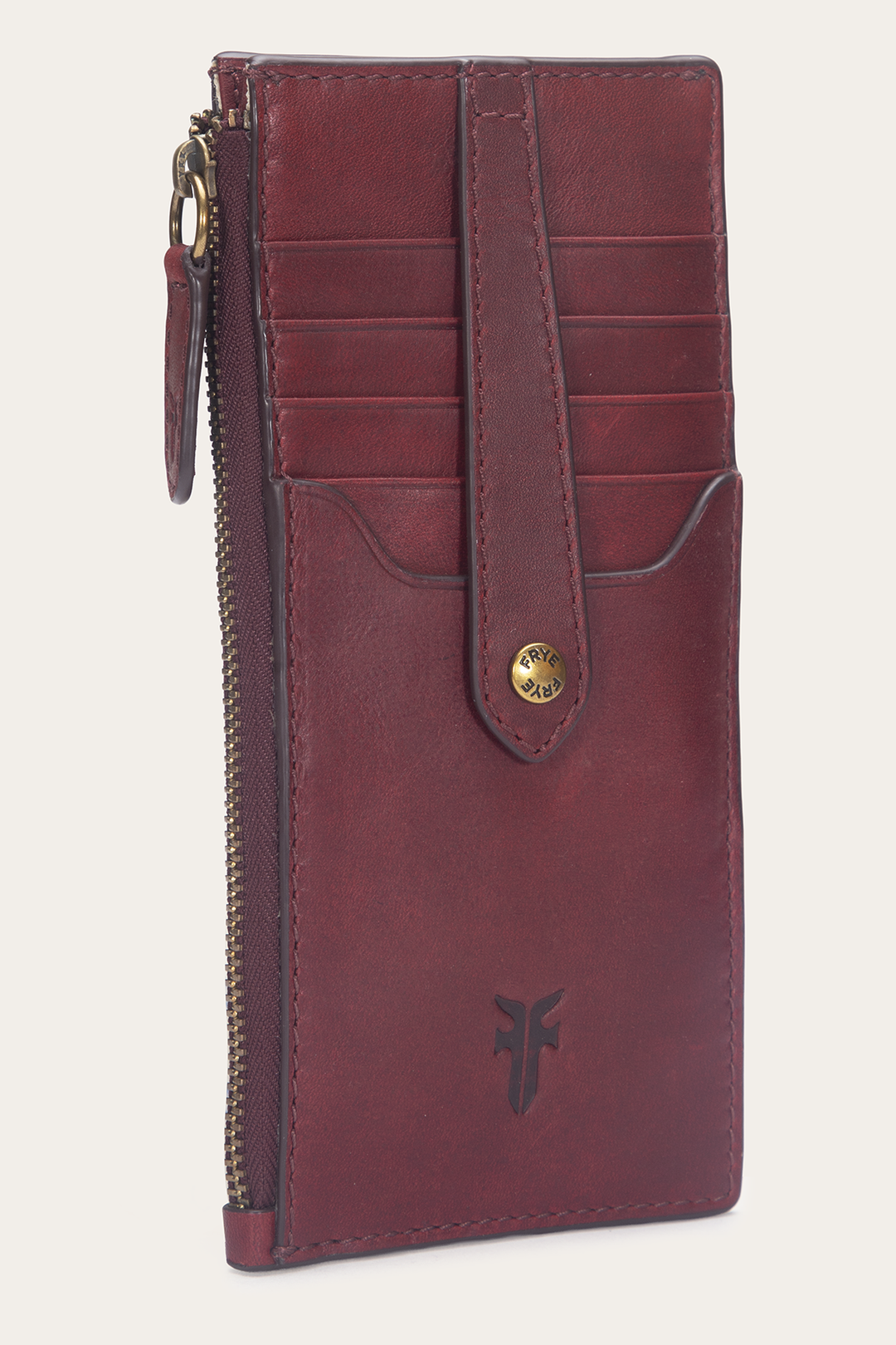 Frye Berry Lacquer Melissa Snap Card Wallet / Berry Lacquer