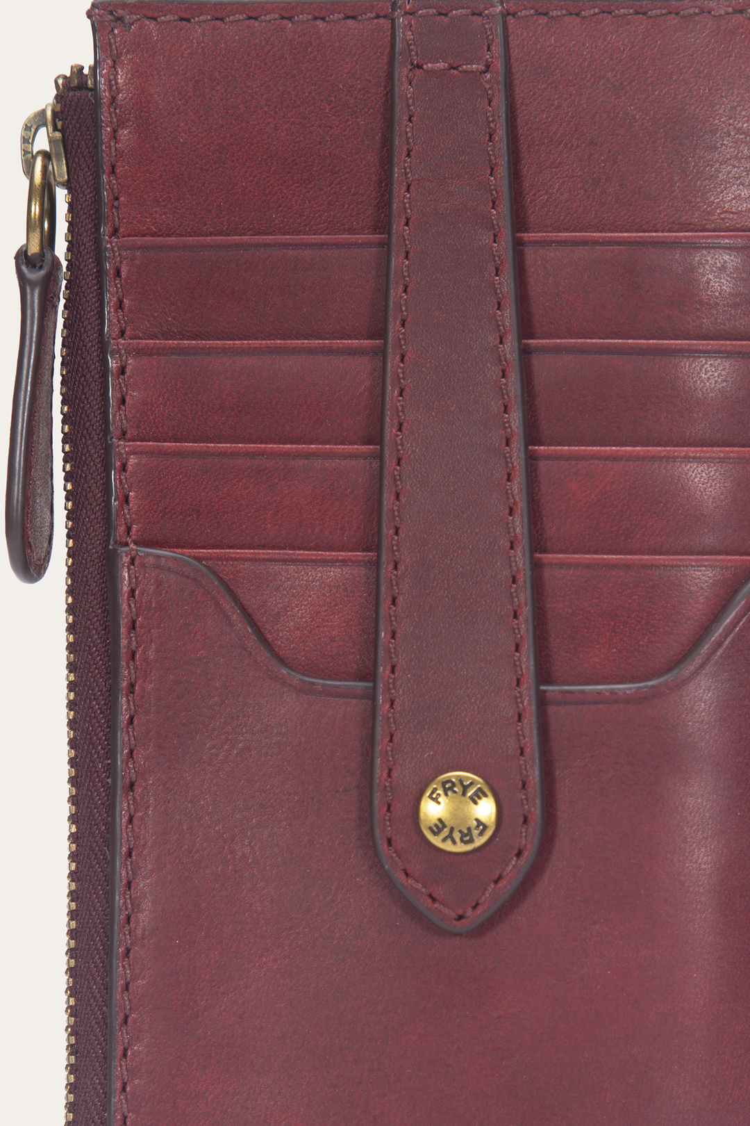 Frye Berry Lacquer Melissa Snap Card Wallet / Berry Lacquer