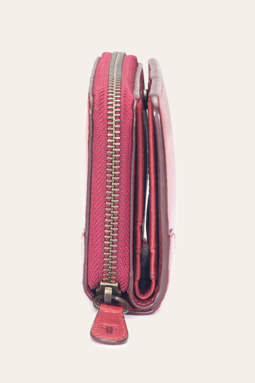 Frye Melissa Burgundy Small Zip Around / Burgundy