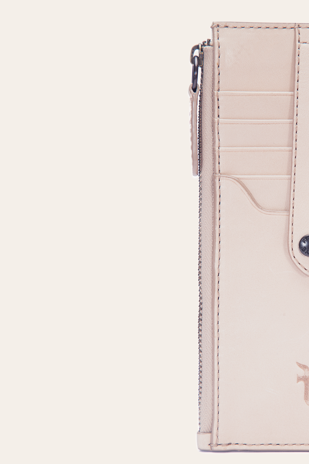Frye Melissa Nude Snap Card Wallet / Nude