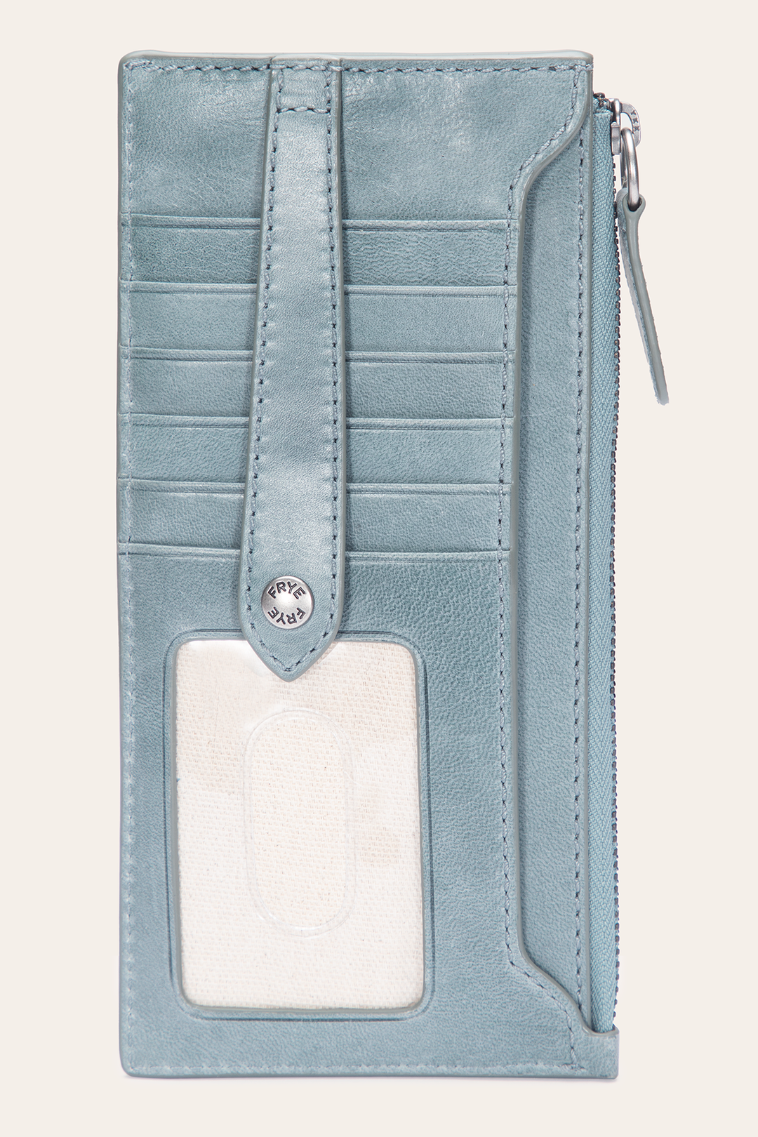 Frye Melissa Sky Blue Snap Card Wallet / Sky Blue