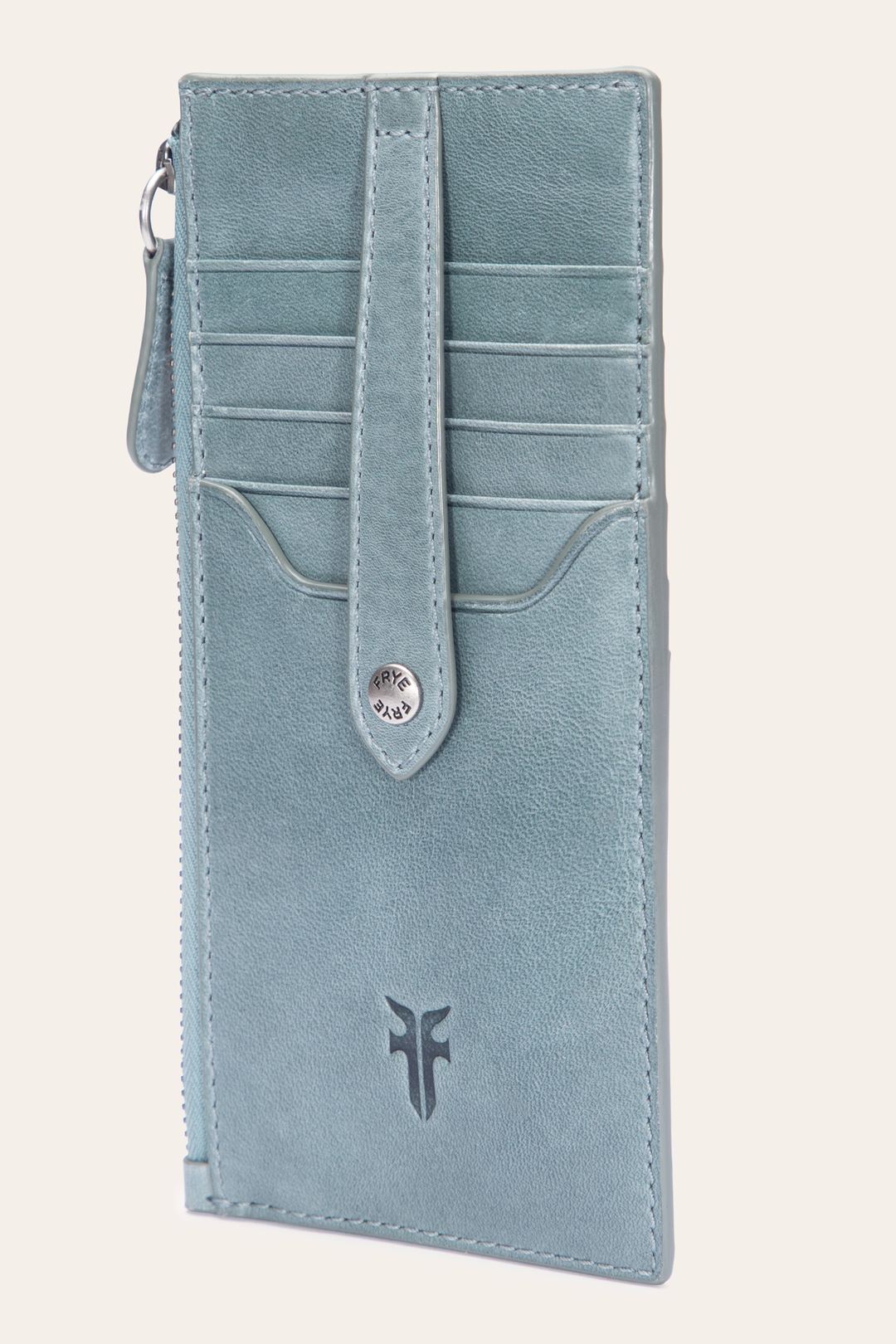 Frye Melissa Sky Blue Snap Card Wallet / Sky Blue